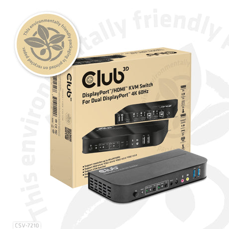 EAN 8719214472238 - CLUB3D CSV-7210 interruptor KVM Negro imagen 2