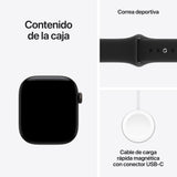 Apple Watch Series 12 (2026) Gps+Cel 42mm Caja De Aluminio Negra Correa Deportiva Negra Talla S M Siri Ai