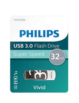 Pendrive Philips 32 Gb, Usb Tipo A, 3.2 Gen 1 (3.1 Gen 1), Girar, 8 G, Negro, Blanco