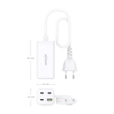 Aisens Cargador Sobremesa Gan 100w, 3xusb-C Pd3.0 Qc4.0 Qc5.0, 1xusb-A Qc3.0, Blanco