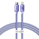 Baseus Type-C - Lightning Cable, Crystal Shine Series Fast Charging Data Cable 20w 1.2m Purple (Cajy000205)