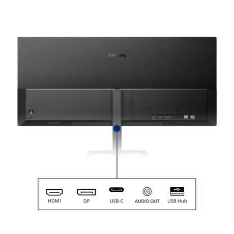 EAN 8712581796136 - Philips E Line 346E2LAE/00 pantalla para PC 86,4 cm (34") 3440 x 1440 Pixeles Wide Quad HD LCD Negro imagen 4