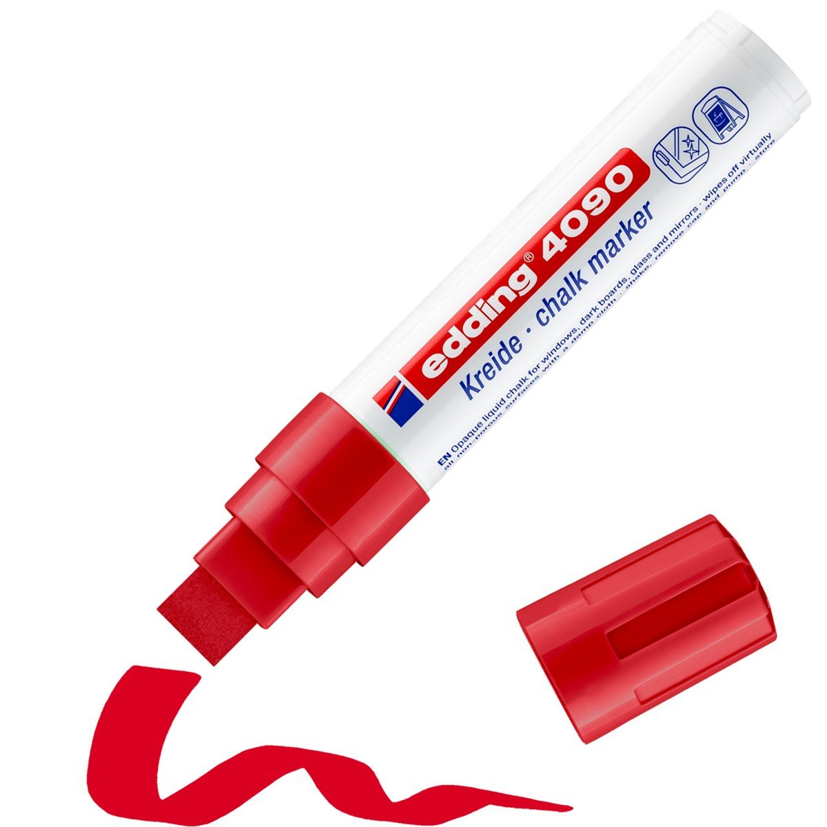 Edding 4090 Window - Marker - Para Vidrio - Rojo