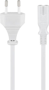 Goobay Cable De Alimentacion Euro 8 Blanco 1.80m