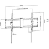 Techly Ica-Plb 590 Soporte De Pared Para Pantalla Plana 2,29 M (90") Negro
