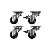 Kit 4 Ruedas Para Rack Phasak Phc 9085 2 Ruedas Con Freno