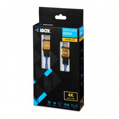 EAN 5901443051374 - iBox ITVFHD04 cable HDMI 1,5 m HDMI tipo A (Estándar) Negro, Azul, Oro imagen 4