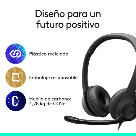 EAN 5099206132733 - Logitech H390 USB Alámbrico Diadema Llamadas/Música USB Tipo C Negro imagen 12