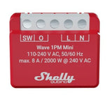 Shelly Qubino Wave 1pm Mini Interruptor Inteligente Rojo