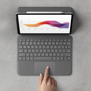 EAN 5099206093553 - Logitech Folio Touch QWERTY Inglés internacional Smart Connector Gris imagen 2