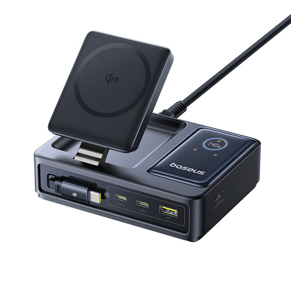 Cargador Inalámbrico Baseus Nomos Universal Negro Corriente Alterna  Carga Rápida Interior