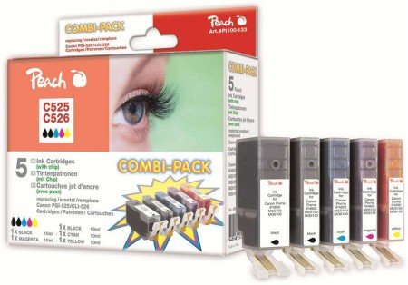 Peach Pi100-133 Tinta Negro, Cian, Magenta, Amarillo 5 Pieza(S)
