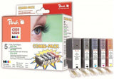 Peach Pi100-133 Tinta Negro, Cian, Magenta, Amarillo 5 Pieza(S)