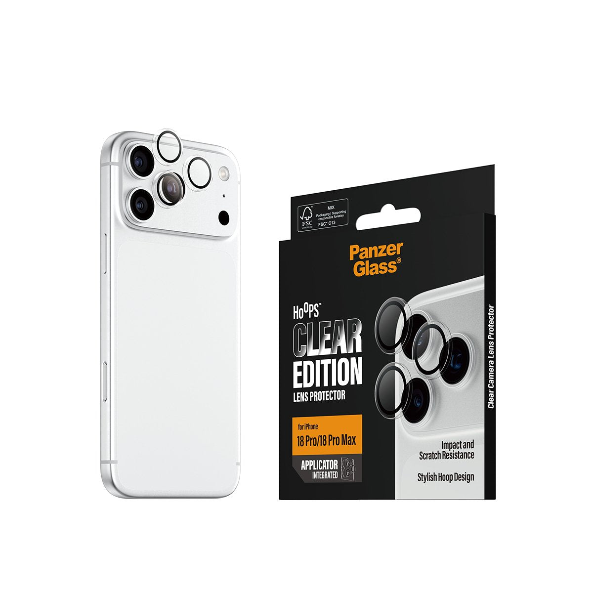 Panzerglass Hoops Camera Lens Protector Transparentee Iphone 18 Pro/ 18 Pro Max