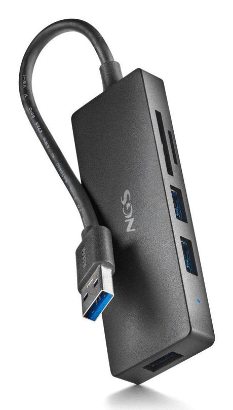 EAN 8435430626049 - NGS IHUB READER USB 3.2 Gen 1 (3.1 Gen 1) Type-A 5000 Mbit/s Negro imagen 1