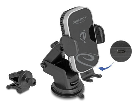 EAN 4043619669394 - DeLOCK 66939 soporte Soporte activo para teléfono móvil Teléfono móvil/smartphone Negro, Gris imagen 2