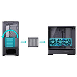 Jonsbo D400 Pc-Gehäuse, Midi Tower, Atx, Tempered Glass - Schwarz