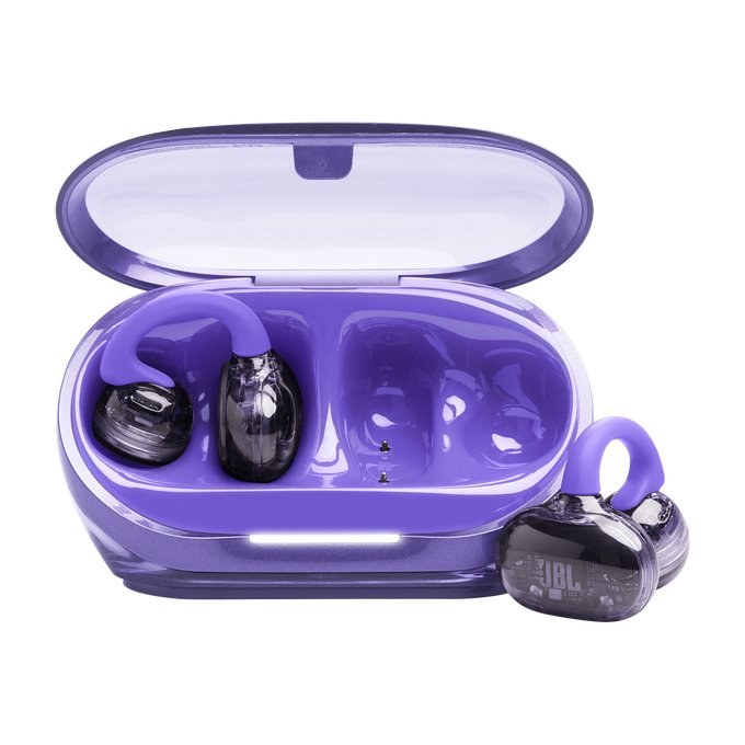 Jbl Soundgear Clips Tws Open-Ear-Kopfhörer, Ip54, Ghost Purple