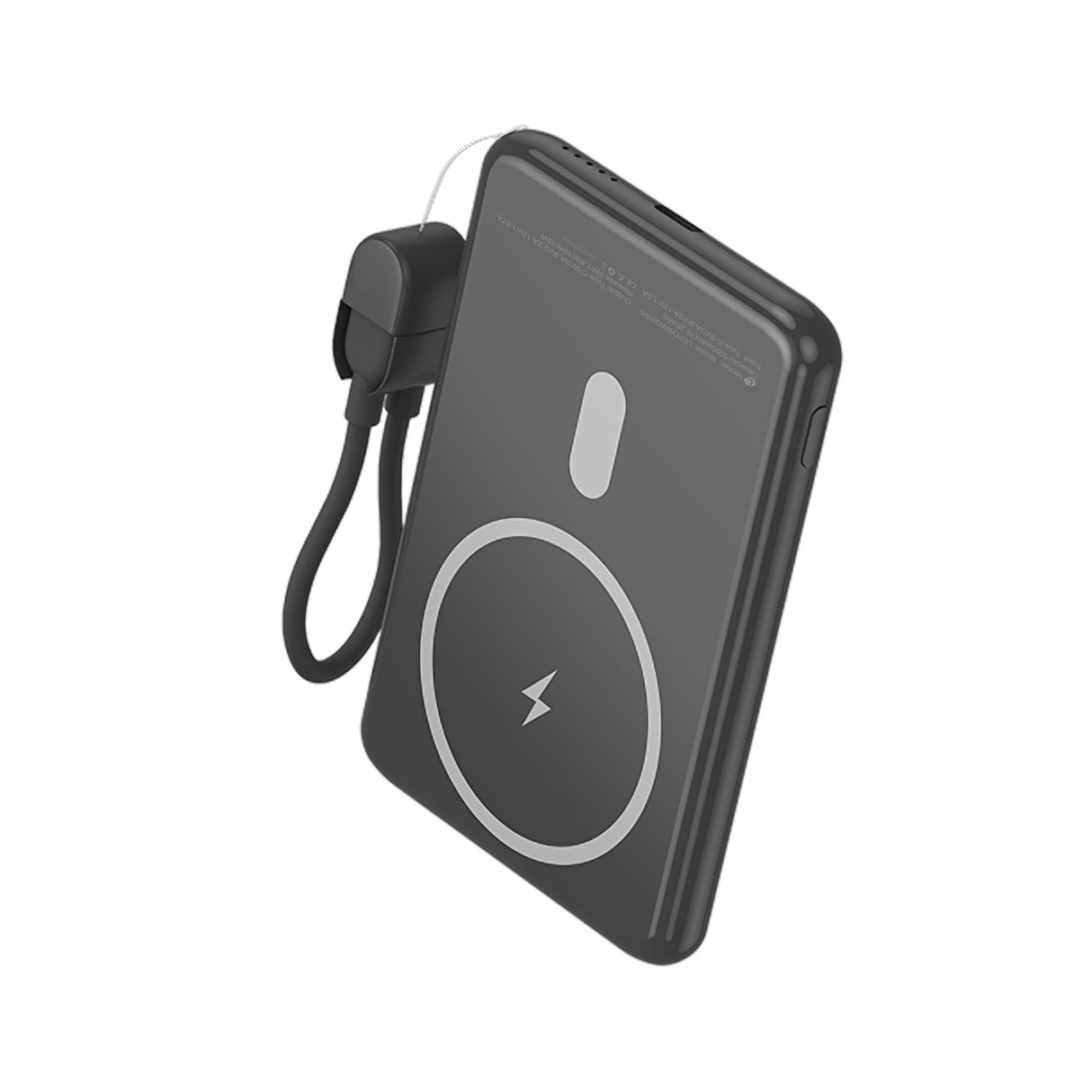 Powerbank 5000mah Leotec Lepoww20w5k 20w Wireless Negra Incluye Cable Usb Tipo-C