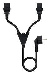 Nanocable Cable De Alimentacion Cee7 Macho A 2x C-13 Hembra 1.80m - Negro