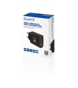 Cargador Ewent Rapido Usb-C Y Qc3.0 20w