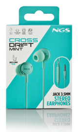 Auriculares Intrauditivos Ngs Cross Drift Con Micrófono Jack 3.5 Verdes
