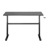 Sit-Stand Desk, Manual, 140x60cm, Negro