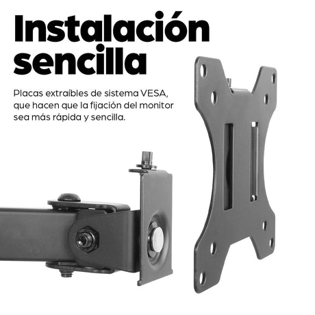 EAN 0766623461528 - Manhattan 461528 soporte para monitor 81,3 cm (32") Escritorio Negro imagen 6