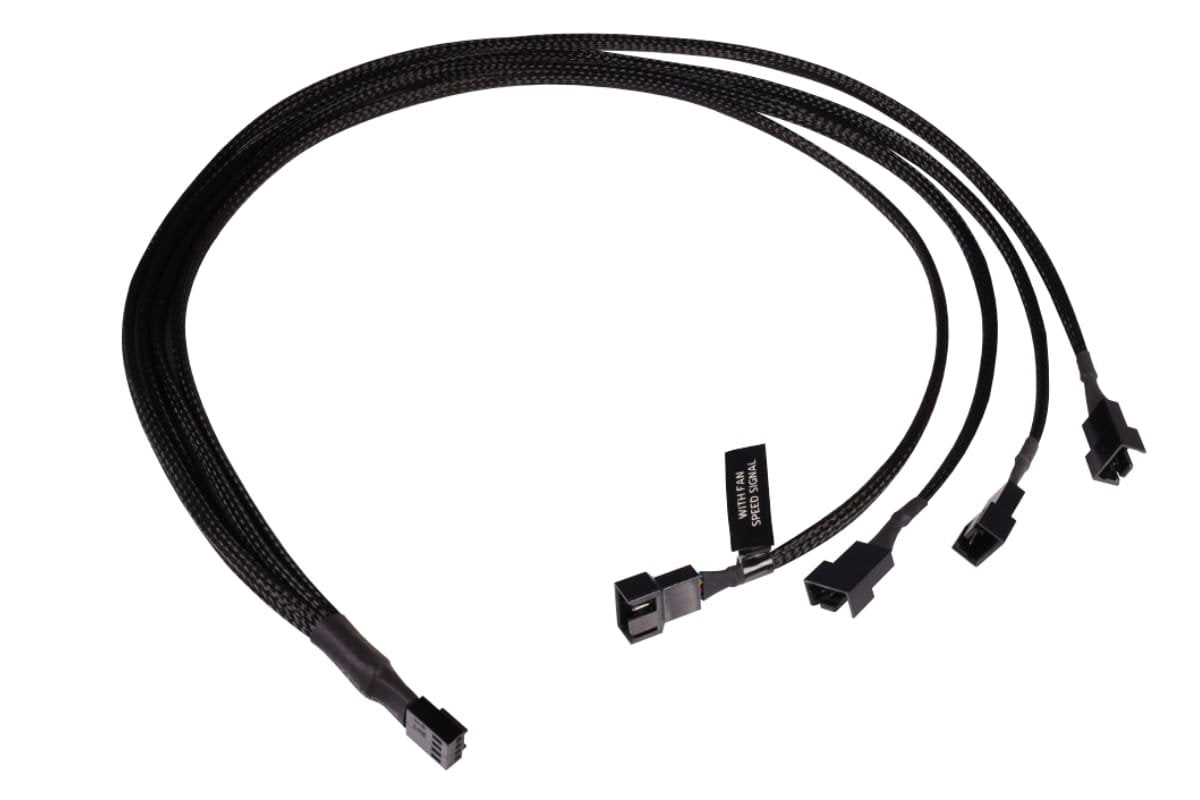 Alphacool Y-Splitter 4-Pin Auf 4x 4-Pin Pwm 60cm - Negro