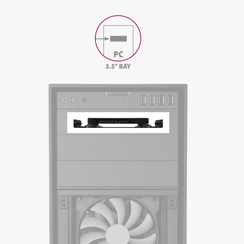 Axagon Rhd-125b, Marco De Metal Para 1x 2.5 "Hdd / Ssd Hasta 3.5" Posición, Negro