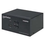 Conmutador Kvm Manhattan 2 Puertos Monitor Dual Hdmi 4k@30hz