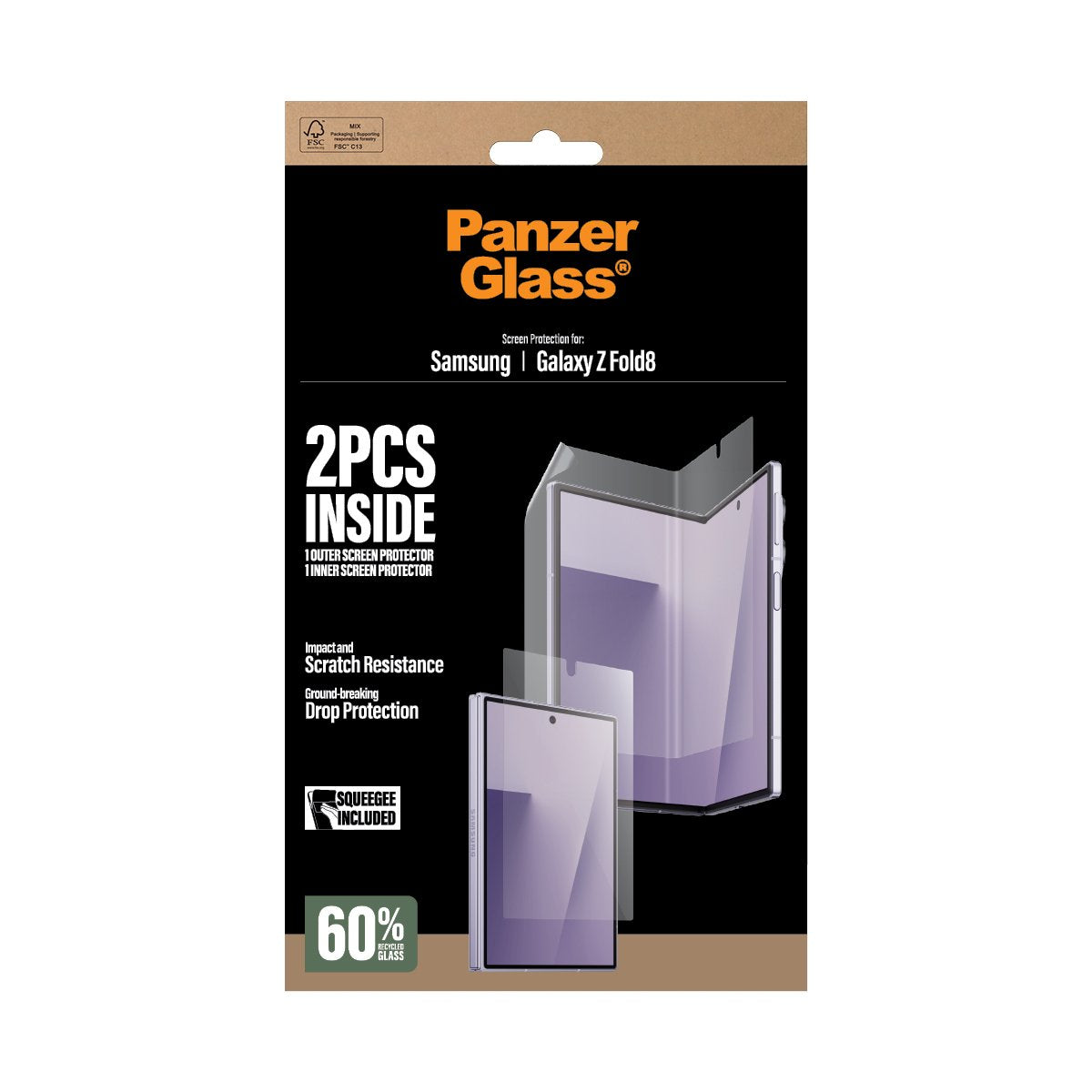Panzerglass Sub Screen Protector&Main Film Screen Prot. Sam. Galaxy Z Fold8 Cf