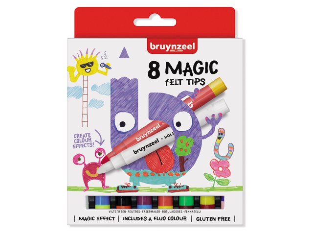 Talens Bruynzeel Estuche 8 Rotuladores Kids Mágicos Colores Surtidos