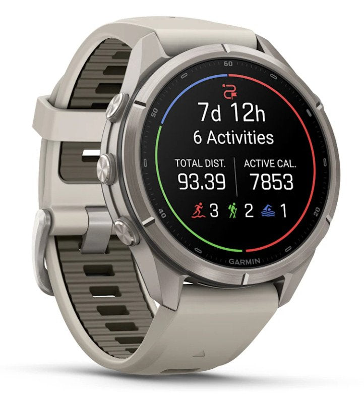 Garmin Fenix 9 Pro Inreach Lte 43mm Titanio Con Correa De Silicona En Blanco
