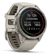 Garmin Fenix 9 Pro Inreach Lte 43mm Titanio Con Correa De Silicona En Blanco