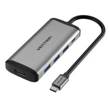Docking Usb Tipo-C Vention Cnbhb 1xhdmi 3xusb 1xusb Tipo-C Pd Gris