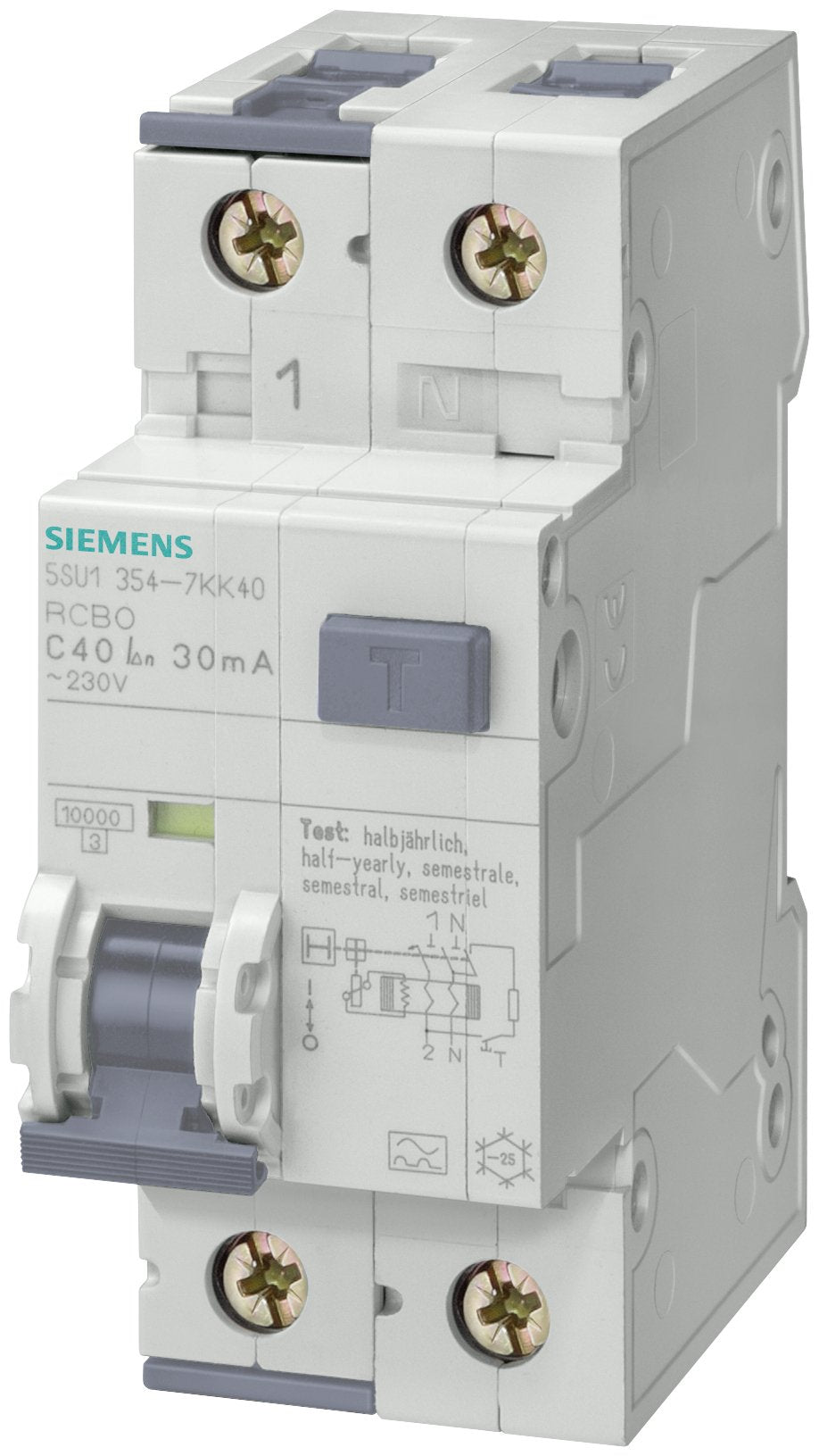 Siemens 5su13546kk10 Interruptor Diferencial/Interruptor Magnetotérmico 2polos 10 A 0.03