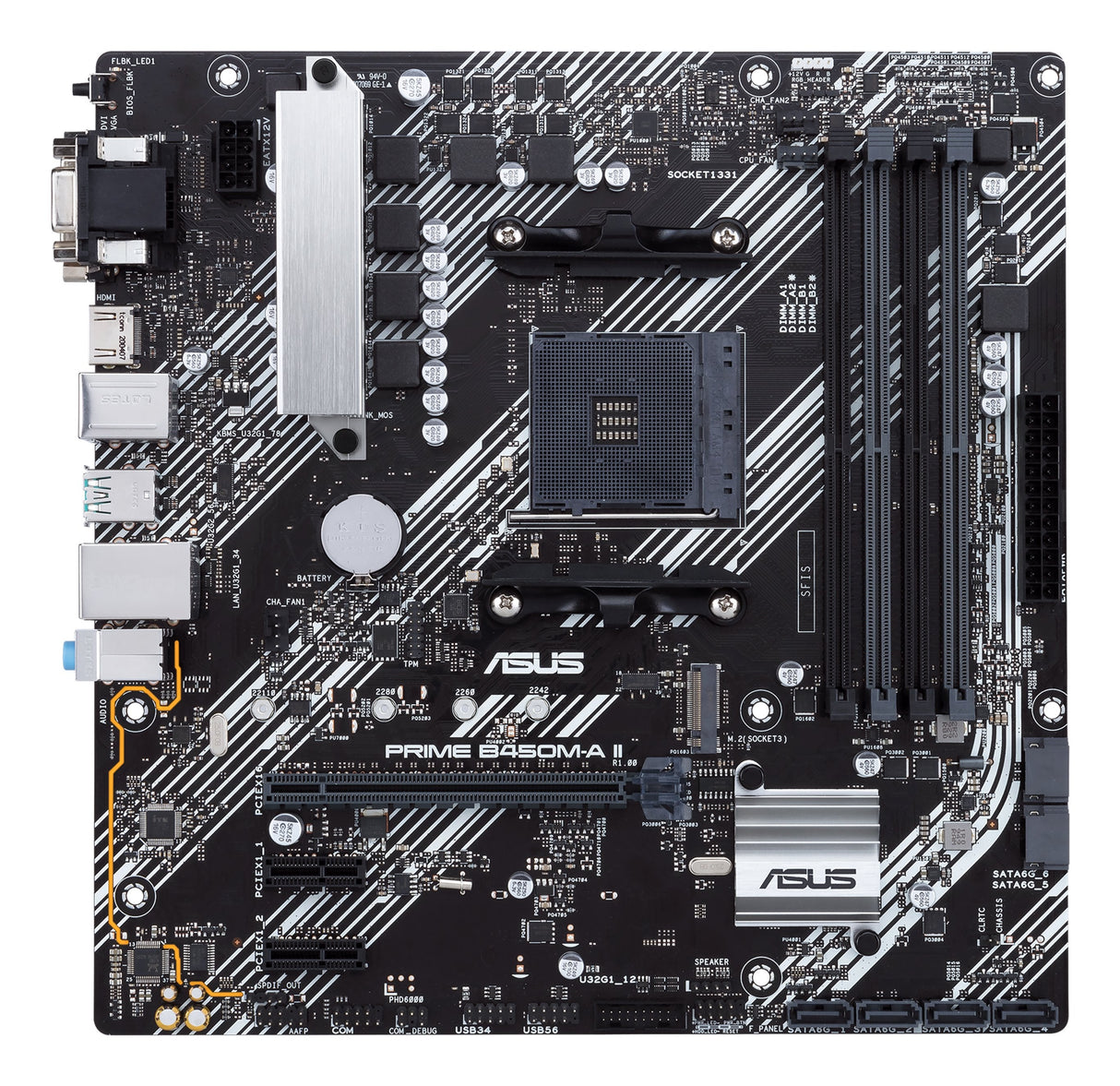 Placa Base Asus Am4 Prime B450m-A Ii M-Atx/4xddr4/4xsata6/1xusb 3.1+2xusb 2.0 90mb15z0-M0eay0