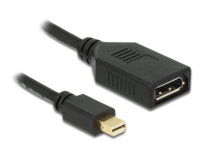Delock Adaptador Mini Displayport A Displayport M/H 0.20 Negro 65554