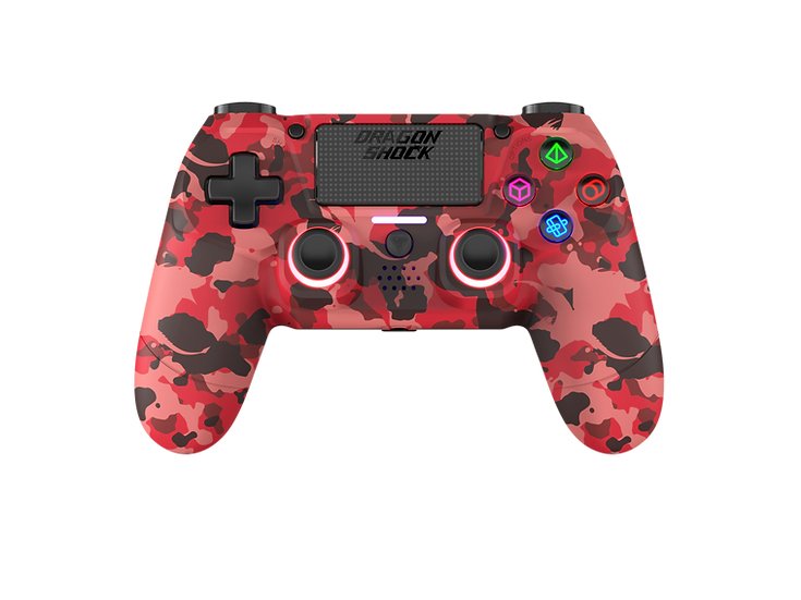 Dragonshock Mando Mizar Inalámbrico Rojo Camo Ps4