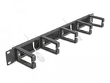 Delock 19" Mantenimiento De Cable Bürstenleiste Con 5 Bügeln 1 He Negro