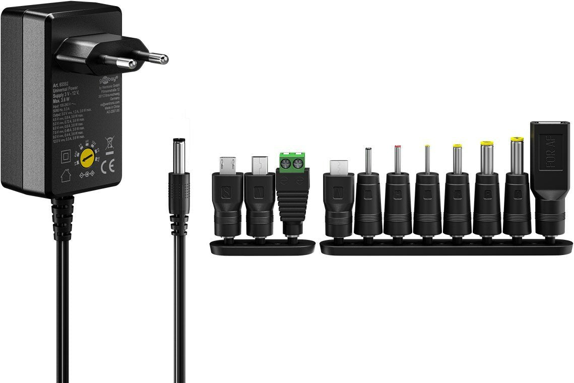 Goobay Universal Power Supply 3 V - 12 V, Max. 3.6 W
