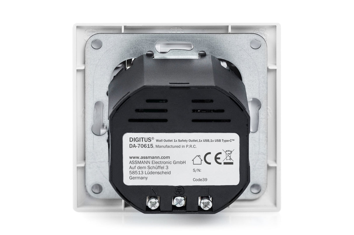 Digitus Da-70615 Toma De Enchufe Con 2 Puertos Usb