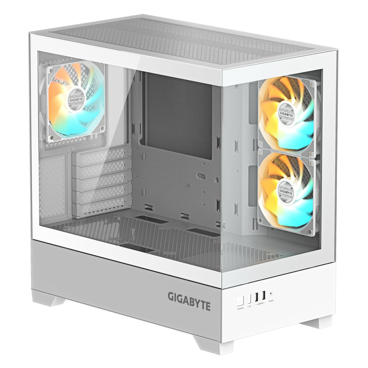 Caja Pc Gigabyte C201 Panoramic Ice  Torre Media, M-Atx