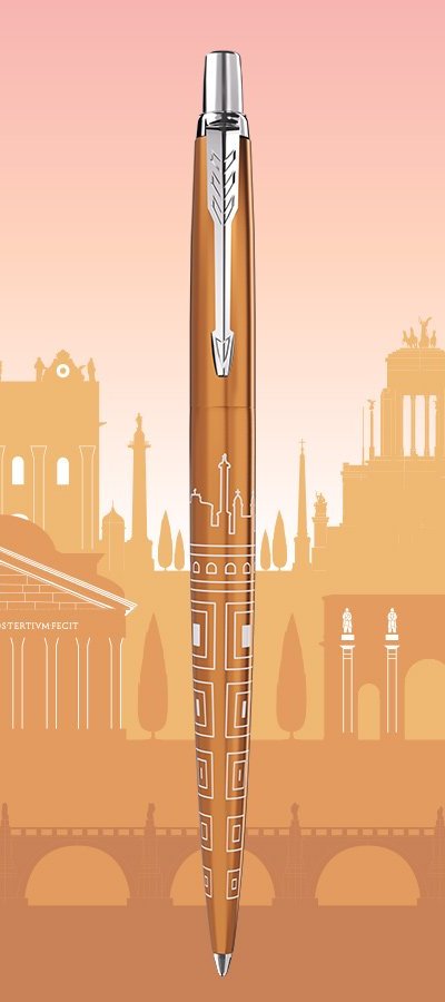 Parker Bolígrafo Jotter | Edición Especial | Rome Bronze Ct | Punta Media Con Tinta Azul | Caja De Regalo