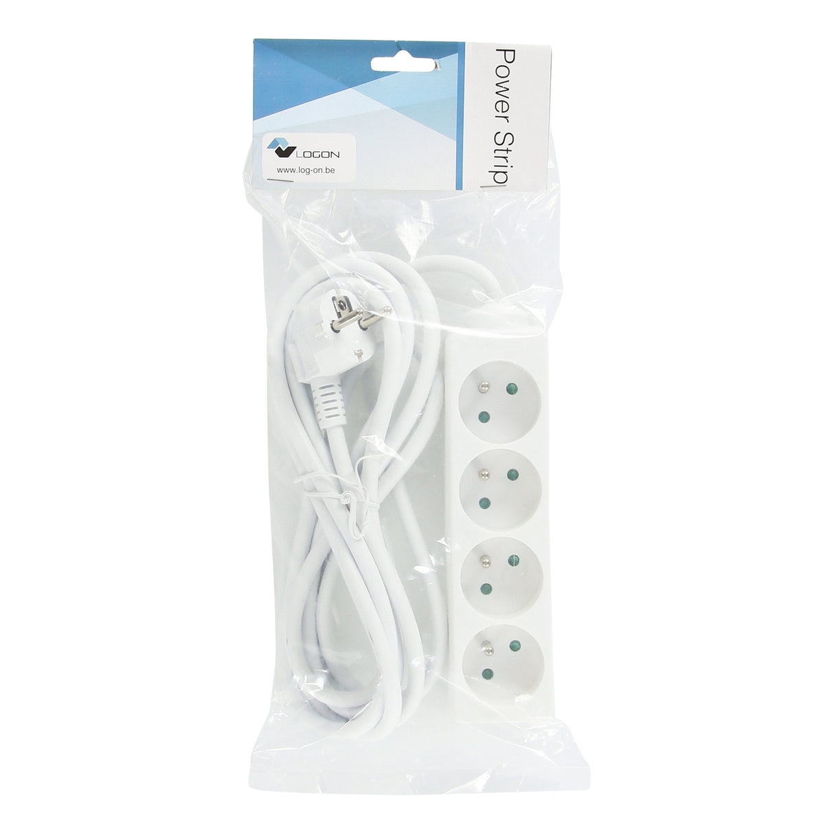 4-Way Power Strip: White -  16a - 3m Cable