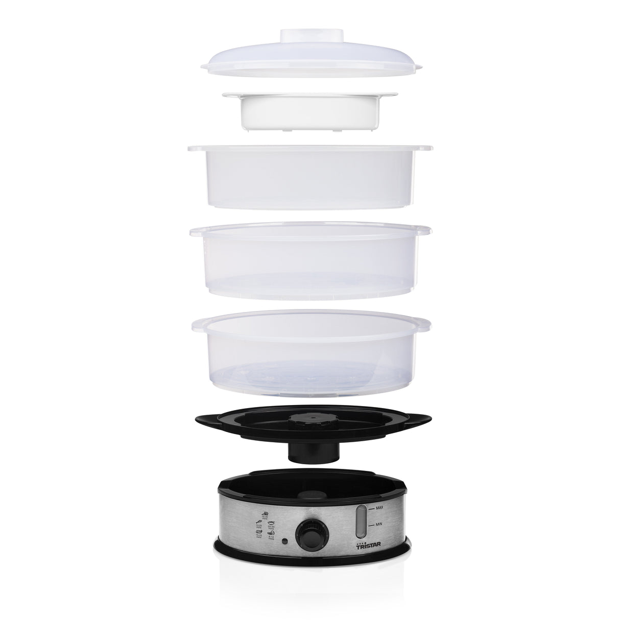 Deshidratador Tristar Comida Steamer Vs-3914 Plata, 1200w, Capacidad 11l