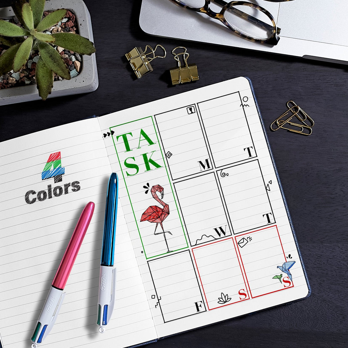 Bic 4 Colours Shine Boligrafo De Bola Retractil