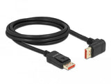 Delock Displayport Cable Stecker Gerade Zu Stecker 90° Oben Gewinkelt 8k 60 Hz 2 M