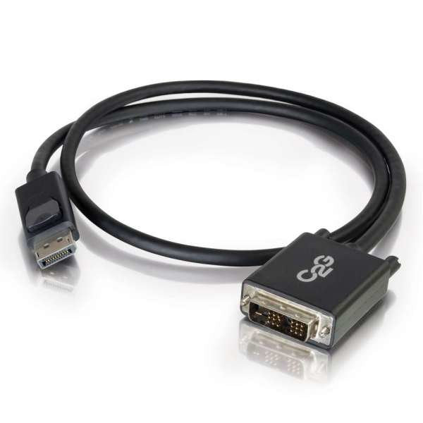 C2g 2m Displayport To Single Link Dvi-D Adapter Cable M/M Dp To Dvi Black Cable Displayport Displayport (M) A Dvi-D (M) 2 M Negro